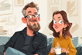 create a custom cartoon caricature illustration