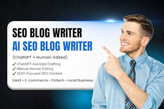 be your SEO blog writer with ai assisted human edited content