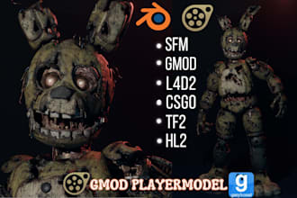 port, create custom sfm, l4d2, mmd, tf2, gmod, fnaf, vrchat character model