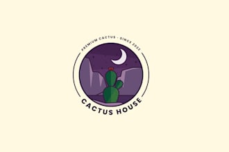 create creative and good looking cactus logo design