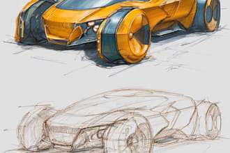 design and sketch the car or vehicle you want