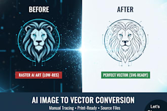 convert ai image to vector and vectorize ai logo or art to svg