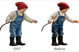 convert your logo to dst, pes using wilcom embroidery