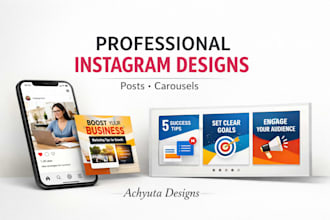 design professional instagram posts and carousels