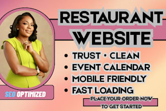 restaurant website, online ordering, food business, cafe website, menu design