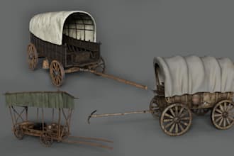 create 3d game assets, props, objects for you