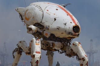 create a high quality robot logo design