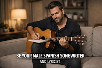 be your professional male spanish songwriter and custom lyrics ,song lyrics