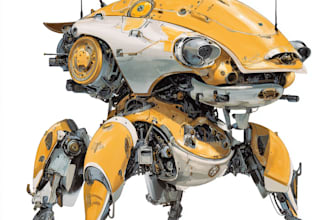 draw or design mechs robots concept