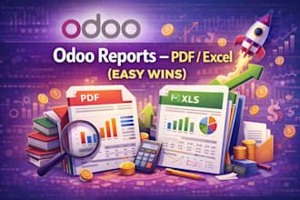 create and customize odoo PDF and excel reports