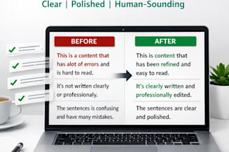 rewrite and edit your content for clarity, grammar, and readability