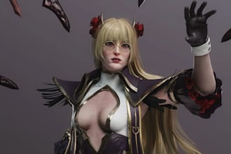 2d furry art into 3d sculpture, nsfw sfw anime character for printing, 3d statue