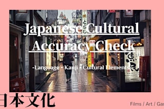 check japanese cultural accuracy for films illustrations and games