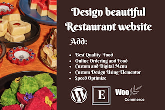 design bakery and restaurant wordpress website