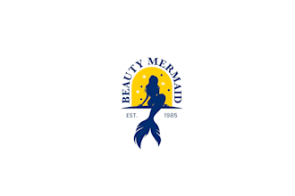 create high quality and beautiful mermaid logo design