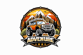 create attractive and imagination jeep logo design