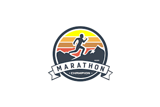 create graceful and fantastic marathon logo design