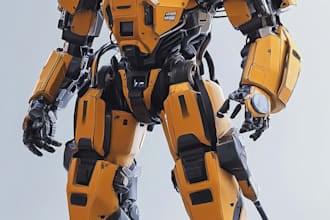 do mecha helmet, weapon, armor concept