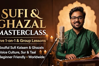 be your professional sufi and hindustani classical vocal coach