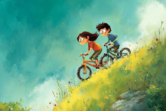 children story book illustration and book cover