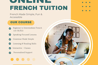 teach you conversational french for travel, work, and exams
