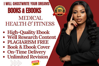 write medical health fitness ebook nursing playbook pharmacy mental ebook writer