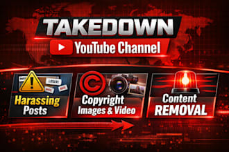 remove delete takedown youtube channel copyright images on social media