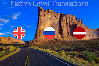 translating english to russian,latvian naturally