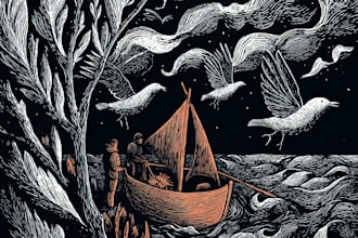 unique linocut illustrations handcrafted digital