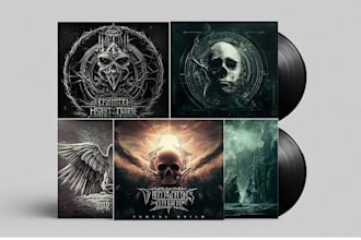 design a metal album cover artwork or music album cover