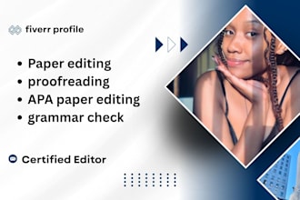proofread and edit, reports, research projects and documents