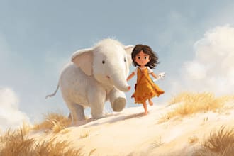 draw children storybook illustration cover art for kdp amazon