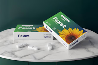 design professional supplement label and medicine packaging