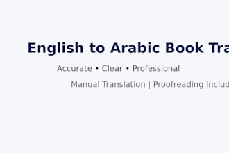 translate books and texts from english to arabic professionally