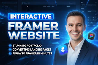 design an interactive framer website with framer animation and figma to framer