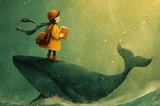 illustrate engaging picture books cover, storybooks or fairy tales
