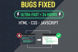 fix HTML CSS errors and javascript bugs as a frontend developer