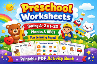 create fun printable kids worksheets PDF