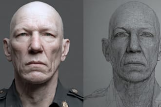 create realistic character model for commercial
