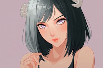 create detailed anime cartoon character illustrations