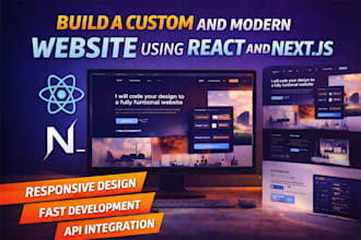 develop a modern react or nextjs web app