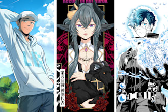 create original manga character design and cover art