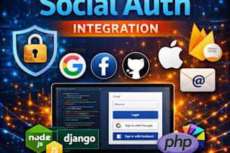 implement fast secure authentication , social login integration