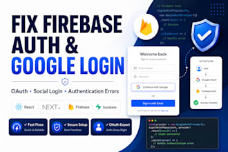 fix firebase auth, google login, oauth, redirect, and social login issues
