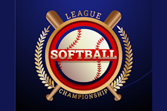 create exclusive and marvelous softball logo design