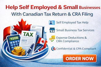 help self employed and small businesses with canadian tax return and cra filing