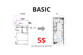 redraw clean and accurate 2d floor plans for real estate