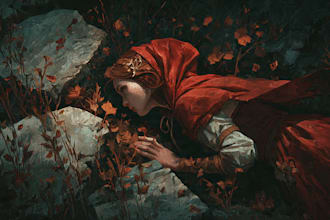do dark fantasy art illustrations in a painterly style