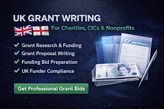 write UK education grant bids for charities and cics