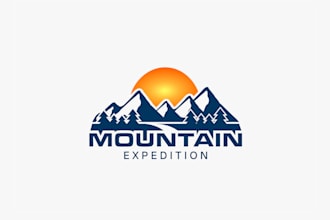 create attractive and imagination mountain logo design